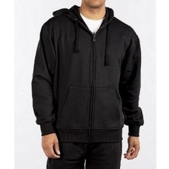 CITY LAB Jackets & Coats Fleece Full Zipup Hoodie Jacket Black Men